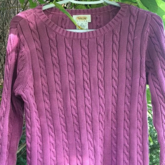 NWOT Talbot,100% Cotton Sweater, Cable design, S P - Picture 1 of 6